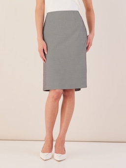 Grey Mini Texture Peplum Suit Skirt